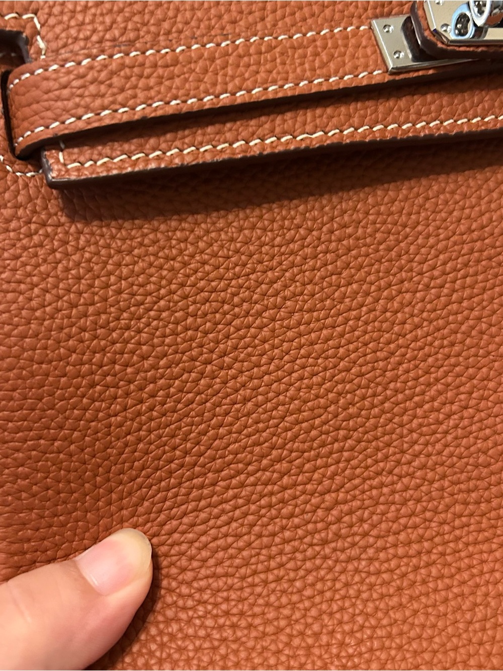 25cm Caramel Brown Top-Handle Leather Satchel - Picture 7 of 11